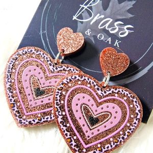 Valentine's Rose Gold Heart Earrings